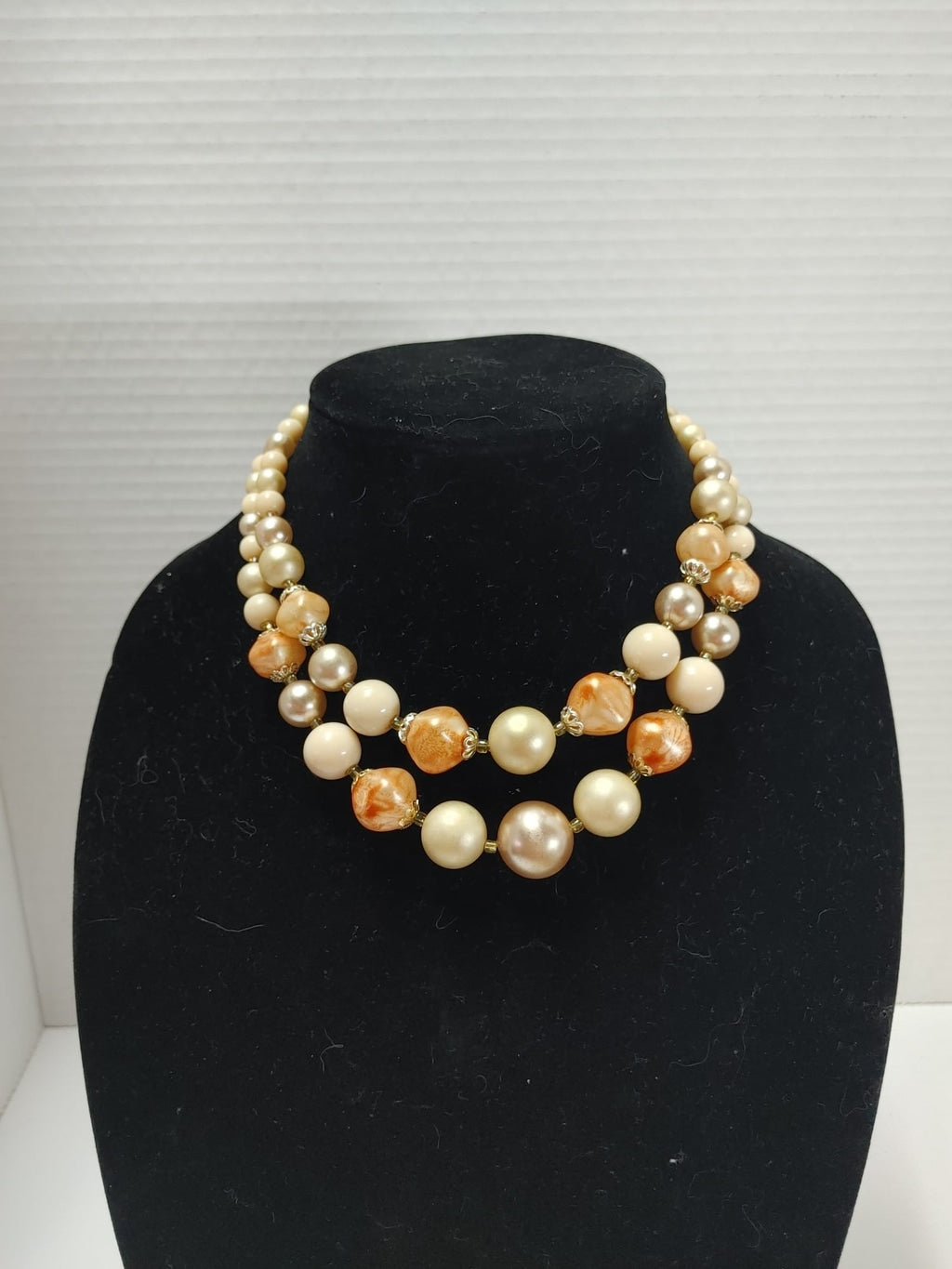 Silk Floral Scarf & Faux Pearl Earrings & Doble Strand Necklace Ladies Gift set