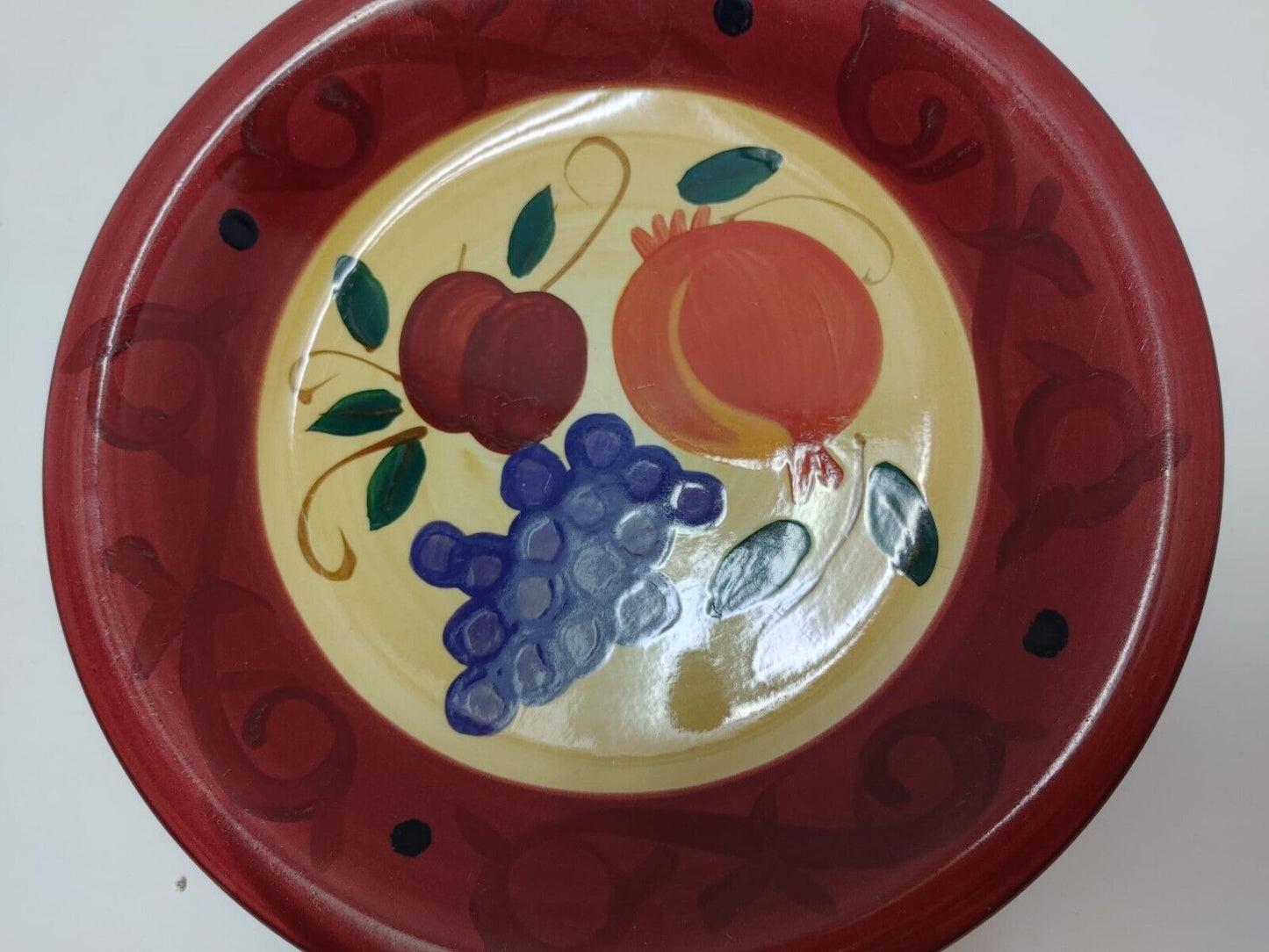 Living Art Serving GRANADA Platter hand painted 8" Good condition