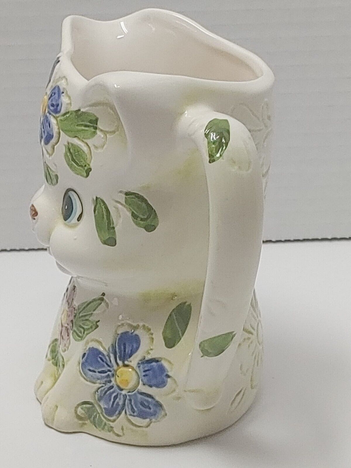 Vintage Cat Pitcher Relpo 6481 Ceramic Pitcher Collectible Handpainted