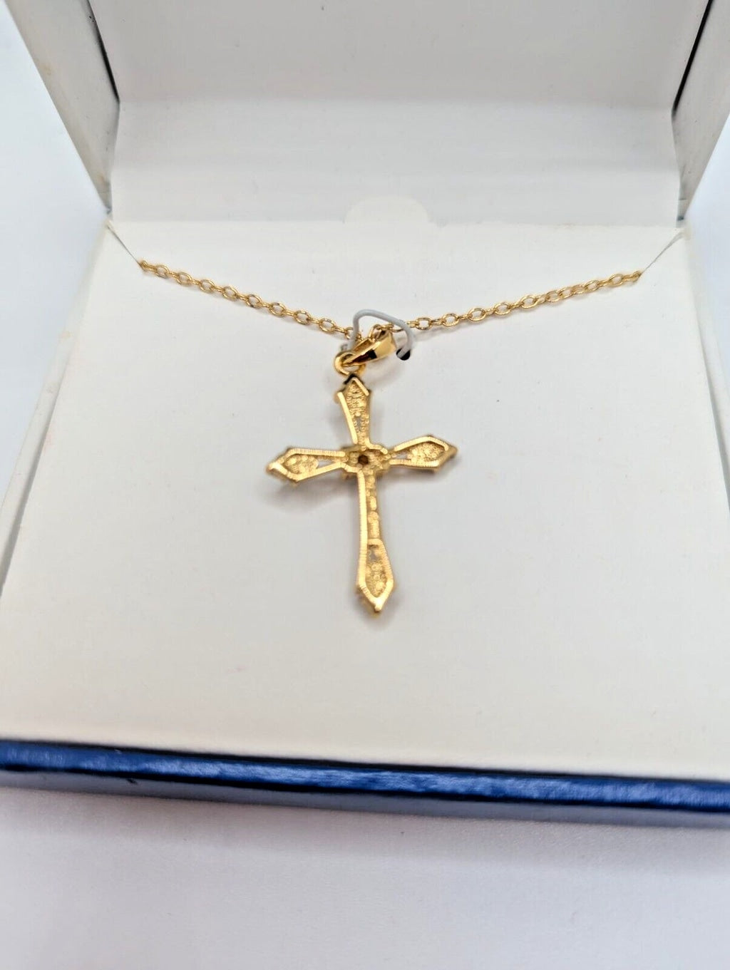 Classic Treasures 18k Gold over Brass Diamont accent Cross Pendant & Necklace